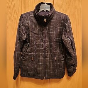 Obermeyer ski/snowboard jacket.  Stylish button cuff girly lots of pockets sz 8